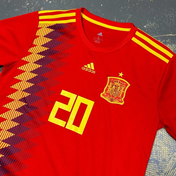Adidas Marco Asensio Spain Home Jersey #20 2017 BQ4701 Large ClimaLite - Picture 3 of 9
